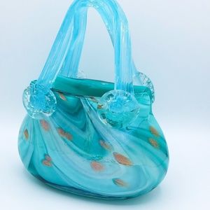 Glass Purse Vase
